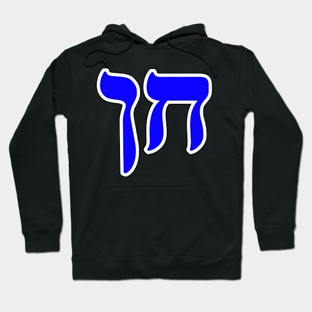 Hebrew Word for Grace kheyn Genesis 6-8 Hoodie by Hebrewisms